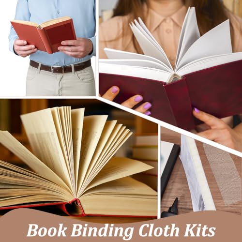 BENECREAT 3 Blatt Buchbindetuch, 115x100cm Baumwollgaze Stoff Buchbinderbedarf Buchreparaturtuch Für Buchreparatur, Kunst Nähen DIY Handwerk