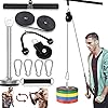 Weight-Cable-Pulley-System-Professional-Home-Gym-Equipment-Upgraded-Fitness-LATfor-Triceps-Pull-Down-Biceps-Curl-Back-Forearm-Shoulder Weight Cable Pulley System Gym Professional Home Gym Equipment Upgraded Fitness LAT for Triceps Pull Down Biceps Curl Back Forearm Shoulder (2.5m Nylon)