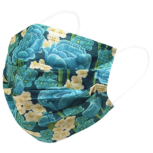 Everydayspecial Disposable Safety Mask 3 Layer Protection Face Mask For Adults 50 Pcs (Spring Flower 2) #TOP3