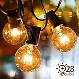 End to End Wasserdichter Stecker - Jeder Strang von 25 Globe Lichter String hat Wasserdichter Stecker Verbindungen, so können Sie bis zu 3 Stränge, um große Flächen zu decken. (Gesamtlänge: 25 Fuß Birnenabstand: 12 Zoll Blei Länge : 6 Zoll Der Lauf: 7W pro Glühbirne)