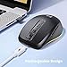 Seenda Wireless Mouse Jiggler - Multi-Device LED Mouse With USB and Bluetooth Connection, Built-in Mouse Mover Compatible With Mac OS, Windows, Android Devices - Black