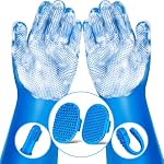 Augwind 6PCS Kit de grooming pour chiens , Gants de lavage pour chiens, Gant de bain pour chiens et gants de bain de chien ,Gant de shampooing pour chien ,gants de toilette pour animaux de compagnie , Fournitures de bains pour chats ,