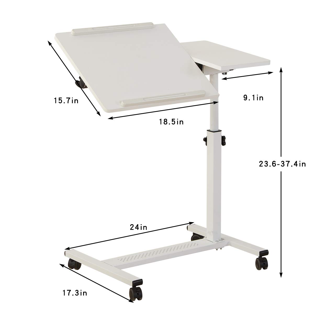Buy TigerDad Rolling Laptop Table Rolling Laptop Desk with Wheels