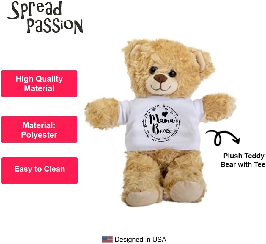 Miniatura 2 de Oso de peluche de mamá oso, idea de regalo para los amantes de mamá oso, regalo para mamá oso de peluche, oso de peluche con camiseta, regalo de