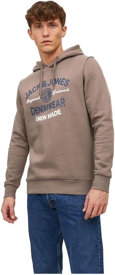 JACK & JONES Men's Jjelogo Sweat Hood 2 Col 22/23 Noos Hooded Sweatshirt (pack of 1)