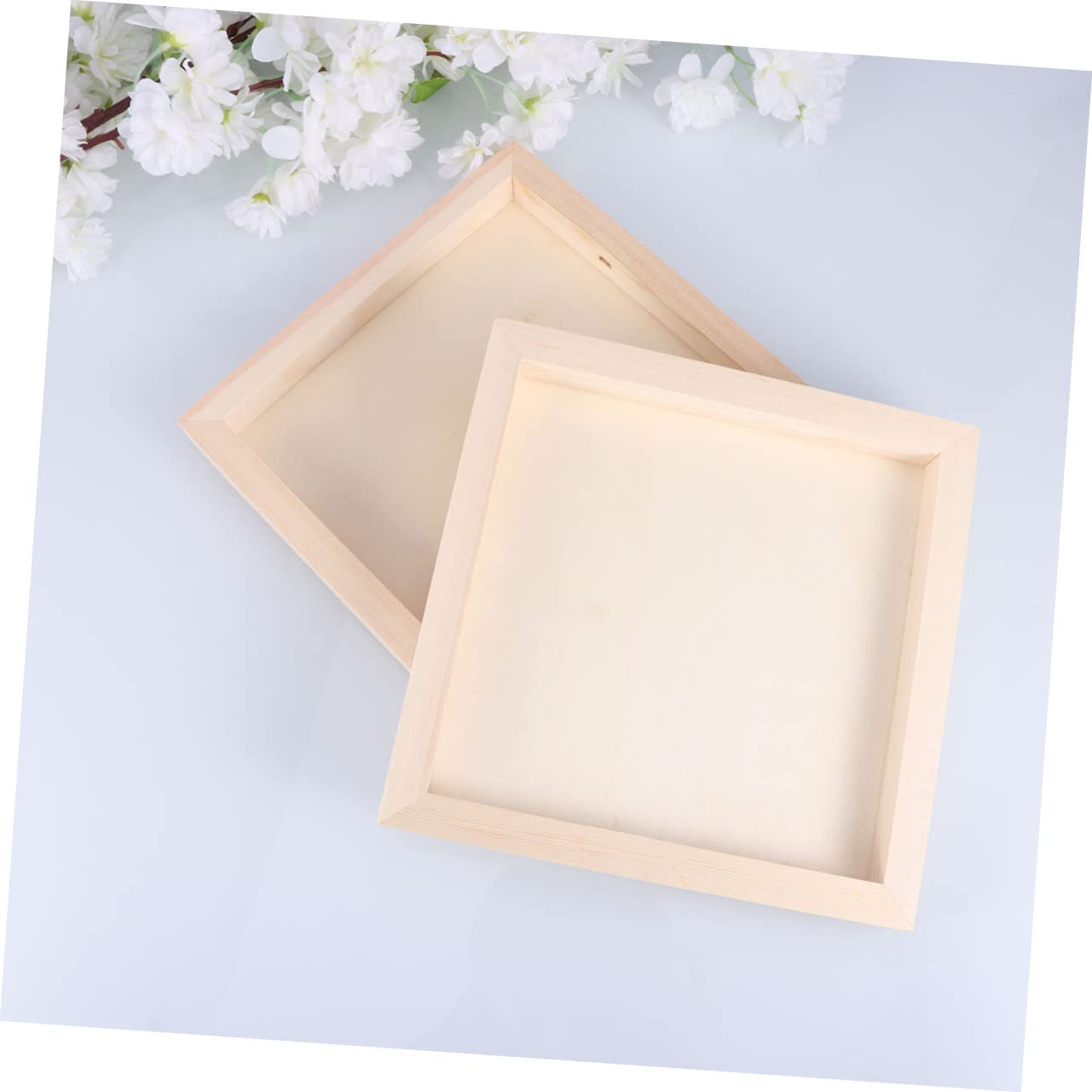 HEMOTON Cornice per Clay Frame in Legno 5 Pezzi 30x30 Cm Beige | Bambini, Attività Creative e Didattiche, Formato Quadro Quadrato, per Lavoretti Ragazzo Ragazza
