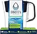 Brita Water Filter Space Saver Pitcher for Tap and Drinking Water with 1 Elite Filter, Black