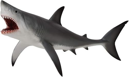 CollectA Sea Life - Figura de juguete de gran tiburón blanco, mandíbula abierta, modelo auténtico pintado a mano