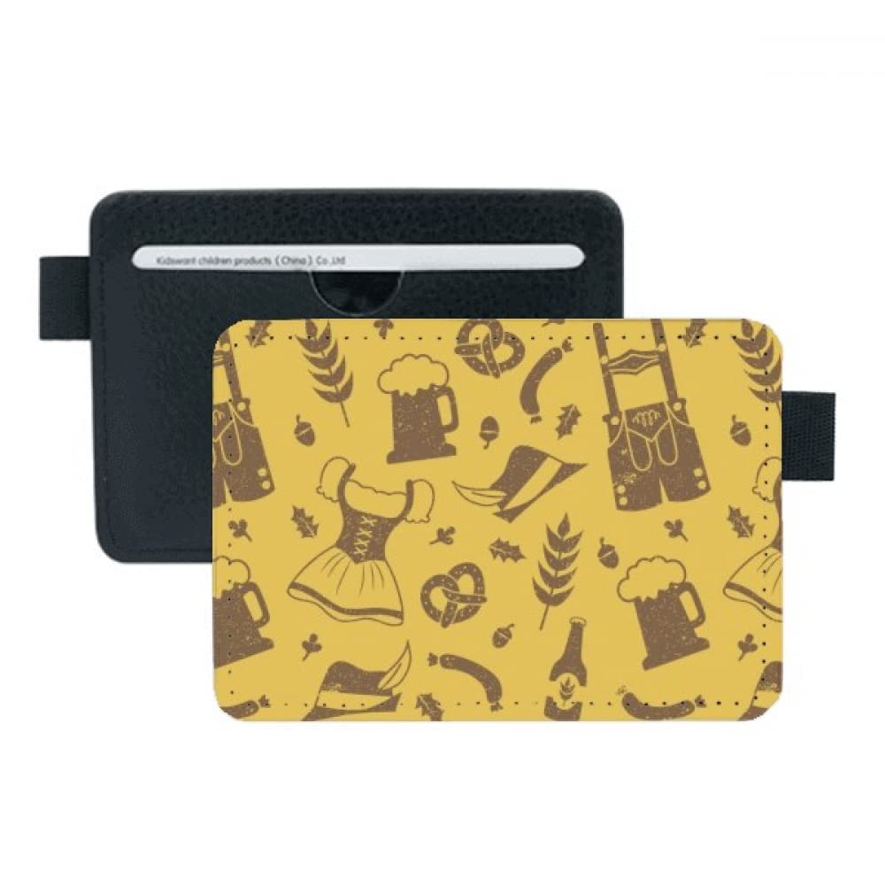 no/nono/no Germany Berlin Culture Custom Pattern Pocket Leather Wallet Card Holder