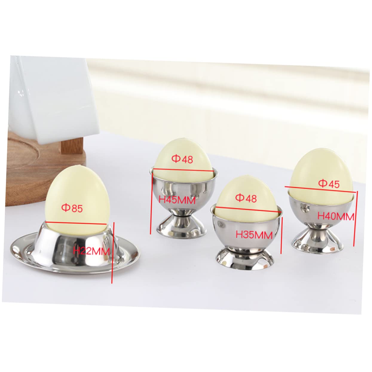 Unomor 2pcs Egg Holder Egg Display Tray Duck Egg Cup Egg Display Stand Four-piece Egg Tray Soft Boiled Egg Cup Holder Nonstick Cookware Poached Egg Cooker Egg Steamer Egg Egg Tray
