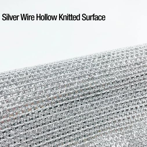 Miniatura 3 de Depurador doble de acero inoxidable, trapo de limpieza multifuncional, trapos multiusos de alambre para lavar platos en húmedo y seco, almohadillas