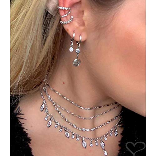 Brinco piuka argolinha zircônia medalha são bento folheado em ródio branco