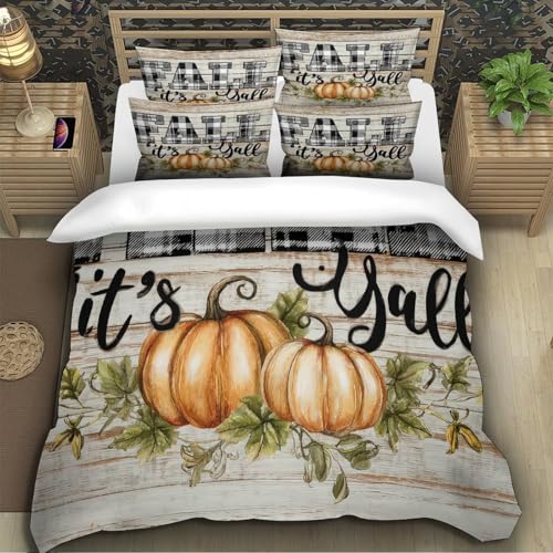 Housse de couette automne 140x200 microfibre 3D pour lit simple ado - 5