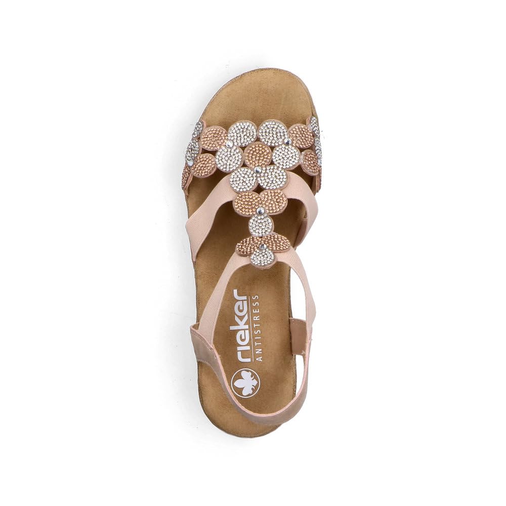 Rieker Damen Keilsandalen V0613, Frauen Sandalen