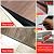 DAILISEN 6.56ft Vinyl Self Adhesive Overlap Threshold Reducer,Flooring Tile Laminate Border Transition Strip,Flat Carpet Rug Edging Strips, Fluted Saddle,Flexible Molding Trim,Stair Edging