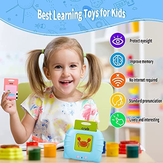 Image of Om Rubber Card Carly Education de vice Talking Flash Cards Learning Toys for 2 3 4 5 6 Year Old Boys. (9)