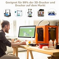 iSANMATE PLA Glitzer Transparent Filament 1.75mm, Transparent Rainbow PLA Filament, Multicolor 3D Drucker Flammpunkt Filament PLA 1KG Spule, Genauigkeit +/- 0.03 mm – Ansicht 7