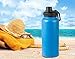 W&R Spout Lid for Hydro Flask Wide Mouth Sport Water Bottles, Perfect Chug Lid for 18 oz, 32 oz, 40 oz Wide Mouth Bottle, Black Plastic, Dishwasher & Microwave Safe