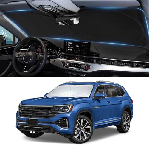 Image of Sun Shade for Volkswagen Atlas 2018-2024 2025 2026 Windshield Sunshade