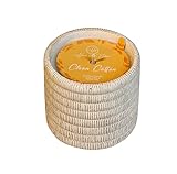 CW Studio Clean Cotton Scented Candle – 14oz White Ceramic Jar – 71H, Smokeless – Premium Paraffin and Palm Wax – Elegant Home Décor