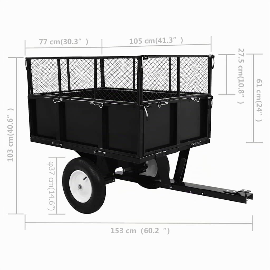 Remorque basculante pour Tondeuse de pelouse Charge de 300 kg Pelouses & Jardins 48,145813