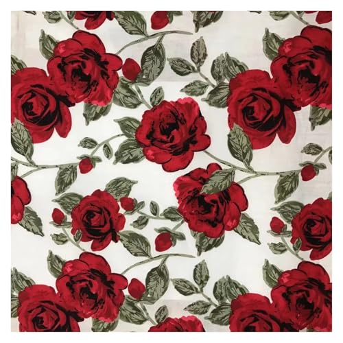 Tissu popeline de coton patchwork rose 100x145cm pour couture de robe