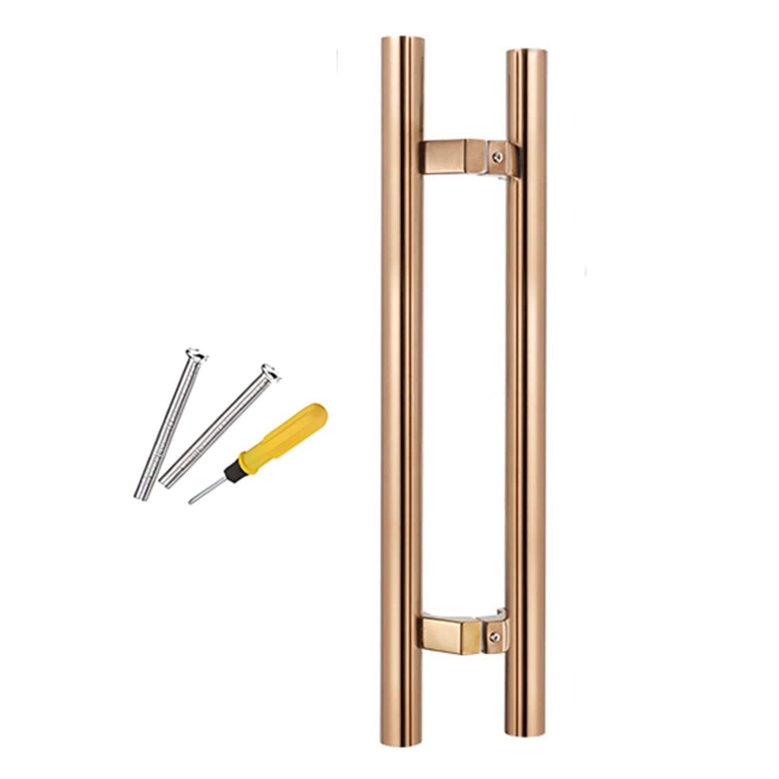 Wtgyxfdhdt Brushed Rose Gold Contemporary Interior Exterior Front Door Handle(,120Cm/47.2In)