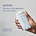 Native Sensitive Deodorant Contains Naturally Derived Ingredients, 72 Hour Odor Control | Deodorant for Women & Men, Aluminum Free with Baking Soda, Coconut Oil and Shea Butter, Cucumber & Mint