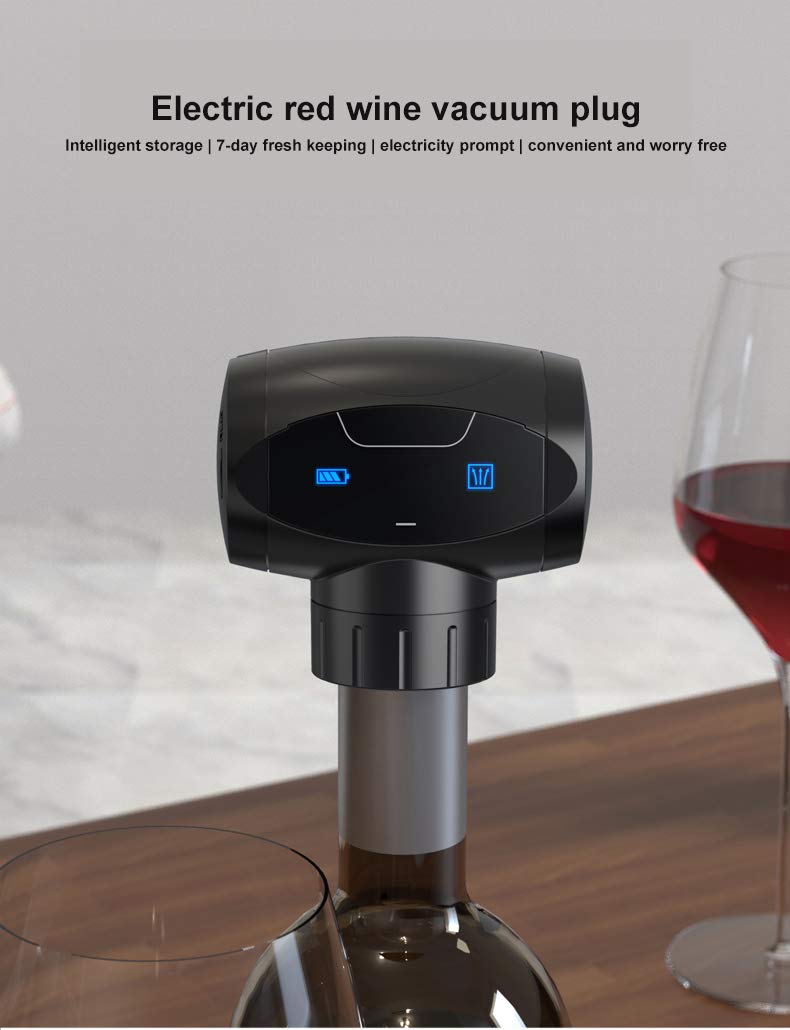 Weinflaschenverschluss Elektrischer vakuum wein kork stopper wiederverwendbarer weiner vakuumpumpe weinstopper hält frische bar tools automatische vakuumweinschoner Flaschenverschluss