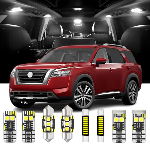 10 luces LED interiores para Nissan Pathfinder R53 2022-2024