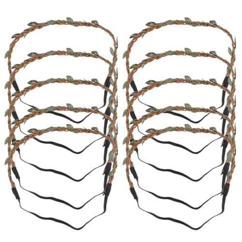 DOITOOL Natural Rattan Hairband Material 8.66X0.78X0.19In Woven Headband Diy Craft for Handmade Flower Crowns Adjustable Wreath Hair Hoop