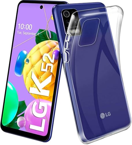 Movilear Funda Carcasa Gel Transparente para LG K52 4G, Ultra Fina 0,33mm, Silicona TPU de Alta Resistencia y Flexibilidad FGTR