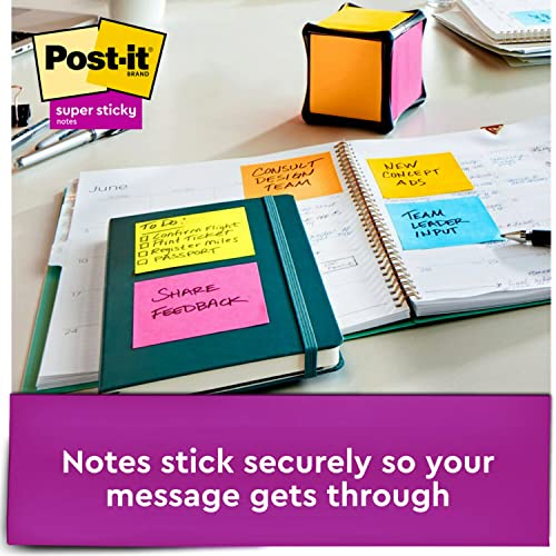 Post-it Super Sticky Full Stick, 7,6 x 7,6 cm, 12 blocos, 2 x The Sticking Power, coleção Rio de Jan