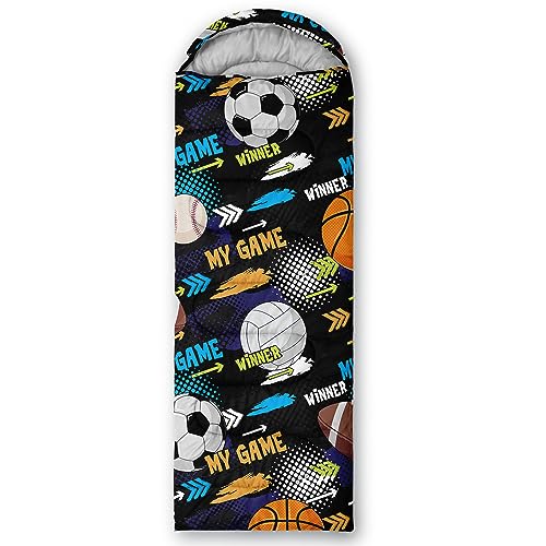 Image of QOOMO Axolotl Cute Camping Sleeping Bags,3 Season Warm & Cool Weather,Lightweight,Waterproof Sleeping Bags for Adults & Kids,Traveling,and Outdoors