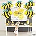 Big, 32 Inch Honey Bee Balloons - Pack of 10, Bee Party Decorations | Bumble Bee Balloon Garland | Bee Birthday Party Decorations | Black and Yellow Party Decorations | Bumble Bee Shower Decorations