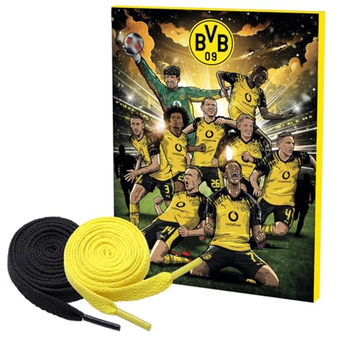 BVB Comic Kalender Weihnachtskalender Adventskalender + 2 Paar Fan-Schnürsenkel…