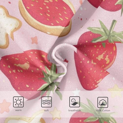 Wusikd Strawberries Stars Boys' Underwear Cotton Cookies Boys Briefs Soft Toddler Underwear 2T3