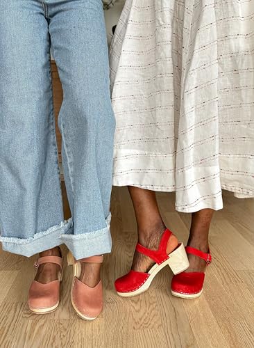 Image of Sandgrens Handmade Swedish Wood Clogs for Women, High Heel Sandal | Victoria