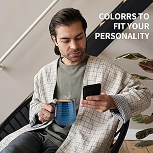 Hasense Coffee Mugs Set of 6, 12 Ounce Coffee Cups Set with Handle, Ceramic Tea Mugs for Kitchen, Blue Latte Mugs for Coffee,Cocoa, Tea, Stylish Mug Gift, Dishwasher and Microwave Safe Hasense Coffee Mugs Set of 6 12 Ounce Coffee Cups Set with Handle Ceramic Tea Mugs for Kitchen Blue Latte Mugs for CoffeeCocoa Tea Stylish Mug Gift Dishwasher and Microwave Safe