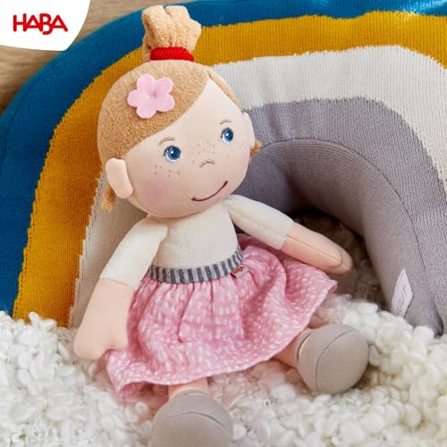Image of HABA Snug Up Lauren - 10 inch Soft Doll, Machine Washable - Perfect Snuggly First Soft Baby Doll and Toddler Baby Doll for 6 Months and Up