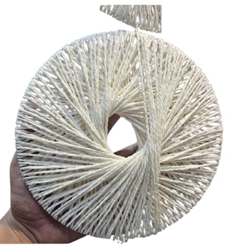 Meka Creations Natural Raffia Ring Craft Hoops, 20 cm Diameter, Pack of 2, Ring Shape, for DIY Wreath Making, Wall Hangings and Home Decor Projects (8 inch)-image-26