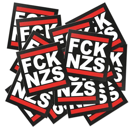 100 pegatinas FCK NZS – 7,4 x 7,4 cm – Político Izquierdo Exterior Pegatinas Grandes FCKNZS contra la derecha