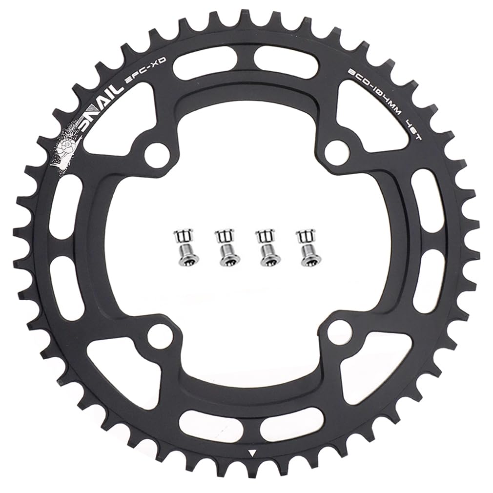 CYSKY 104 BCD Chainring 30T to 52T Narrow Wide Chainring Single Speed Chainring with 4 Sprocket Bolts for 1x Set-up Road Bike Mountain Bike BMX MTB Gravel Ebike
