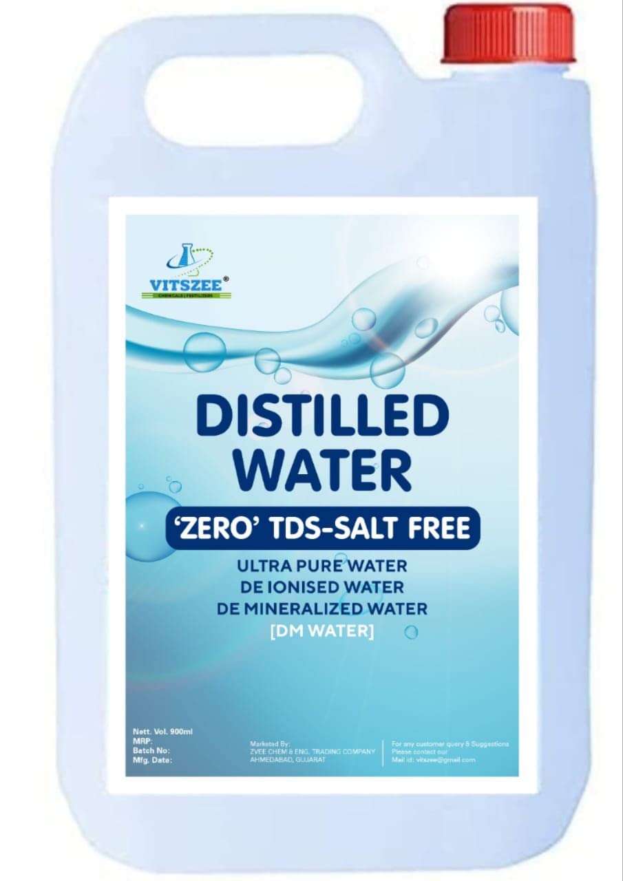Buy VITSZEE Distilled Water, DM Water, Pure Di ionised, H2O, for