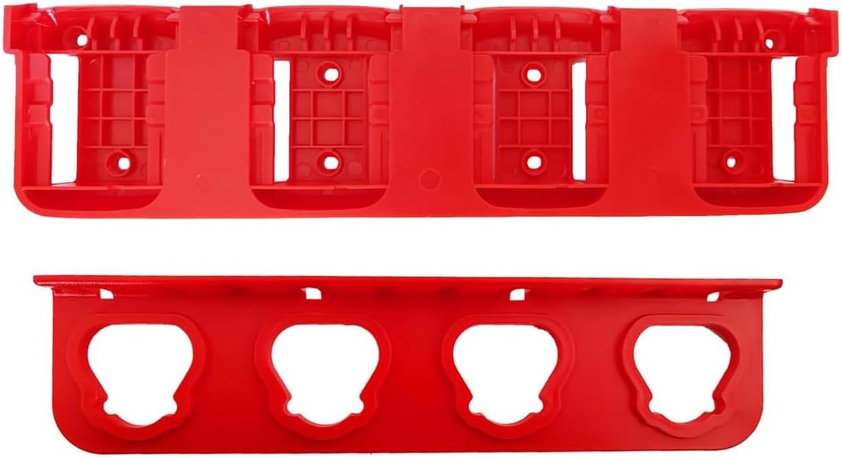 Plastic Battery Organizer Mount Holder Fit for Milwaukee M18 M12 Battery 1 for 12V and 1 for 18V