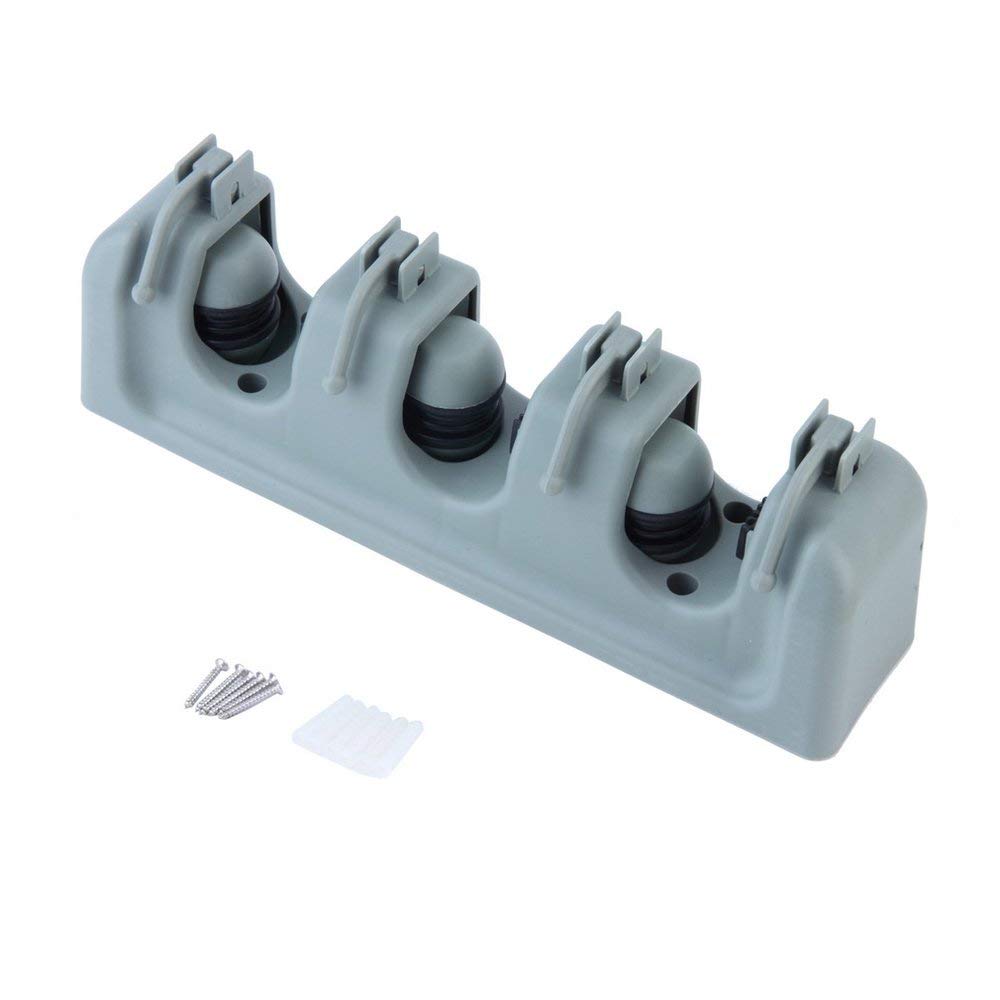 JullyniceABS Plastic Multifunctional Kitchen Organizer Wall Shelf Mounted Hanger Kitchen Storage Mop Brush Broom Organizer Holder Tool