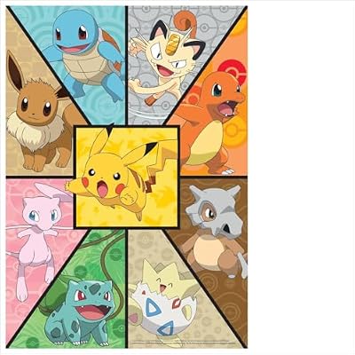 Buffalo Games Pokemon - Kanto Companions - 300 Piece Jigsaw Puzzle - Large Pieces, 21.25 x 15 in, Ages 14+ Full-Color Pokemon Poster - Jigsaw Puzzle 300 Count
