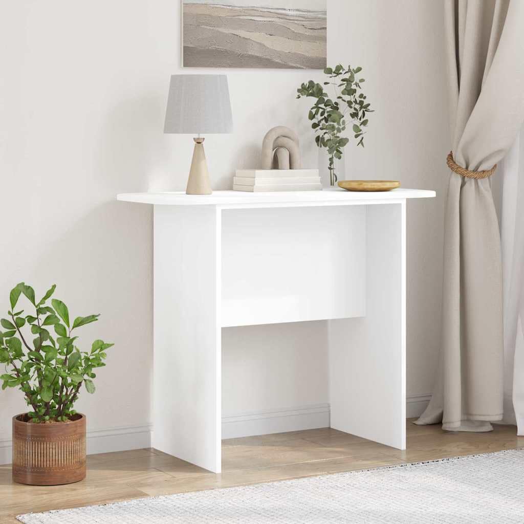 Stolik konsolowy, biały, materiał drewnopochodny, 93 x 40 x 75 cm, nowoczesny stół do przedpokoju z miejscem do przechowywania, półka do salonu, foyer i biura, jako stół ścienny i dekoracyjny