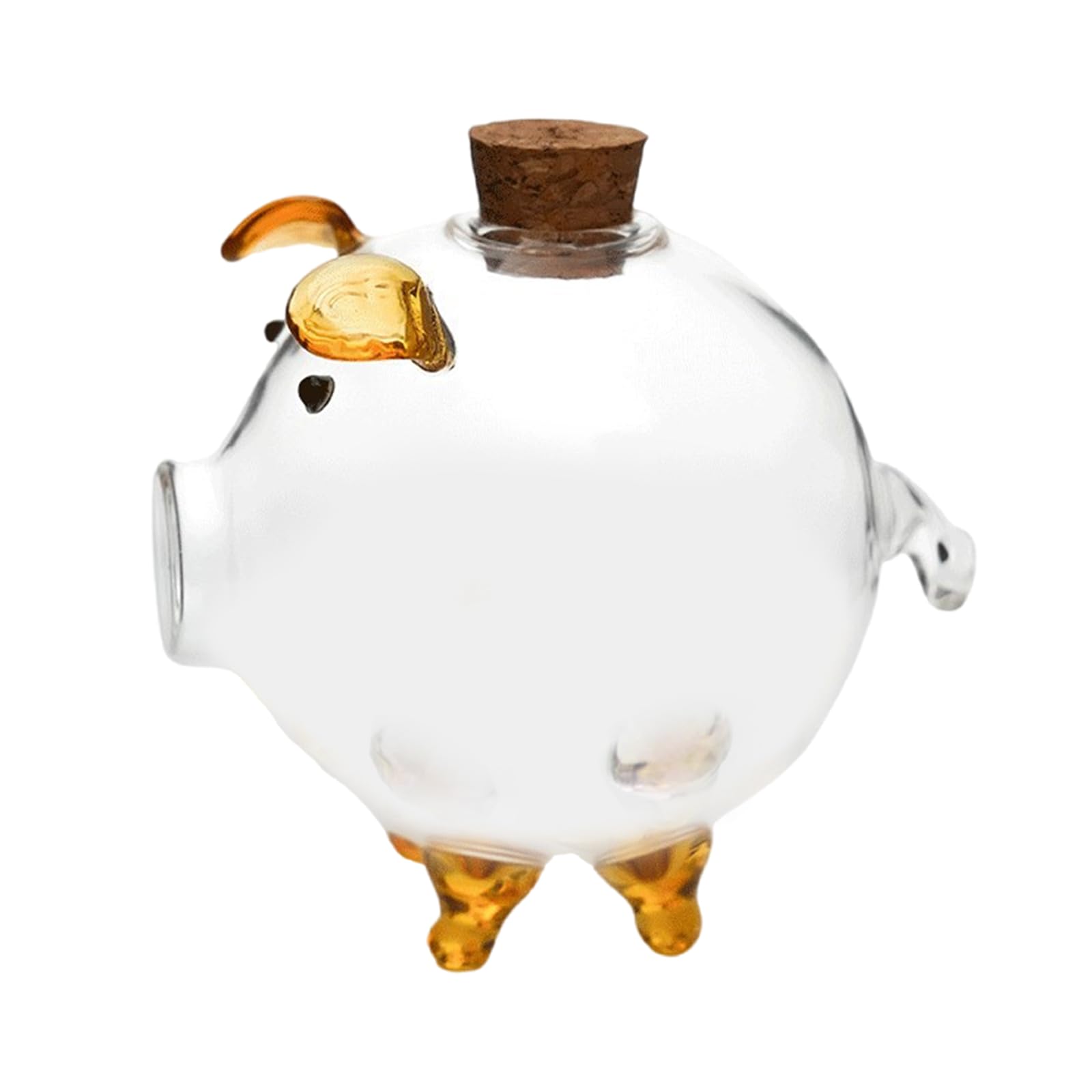 Piggy Money Jar for Savings Coin and Cash Clear Glass Piggy Box Gold Bean Storage Jar Lovrly Designing Lovely Coin Box