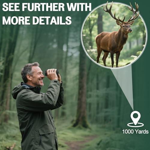 Image of Aurosports 15x25 Compact Binoculars for Adult Kids - High Power Binoculars for Bird Watching - Easy Focus Small Binocular with Low Light Vision for Travel, Camping, Concert, Hiking -Green